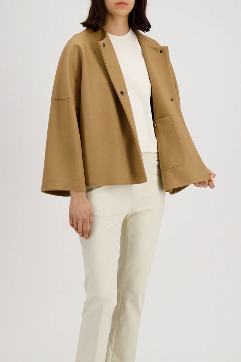 Harris Wharf - Women	collarless cape cashmere blend