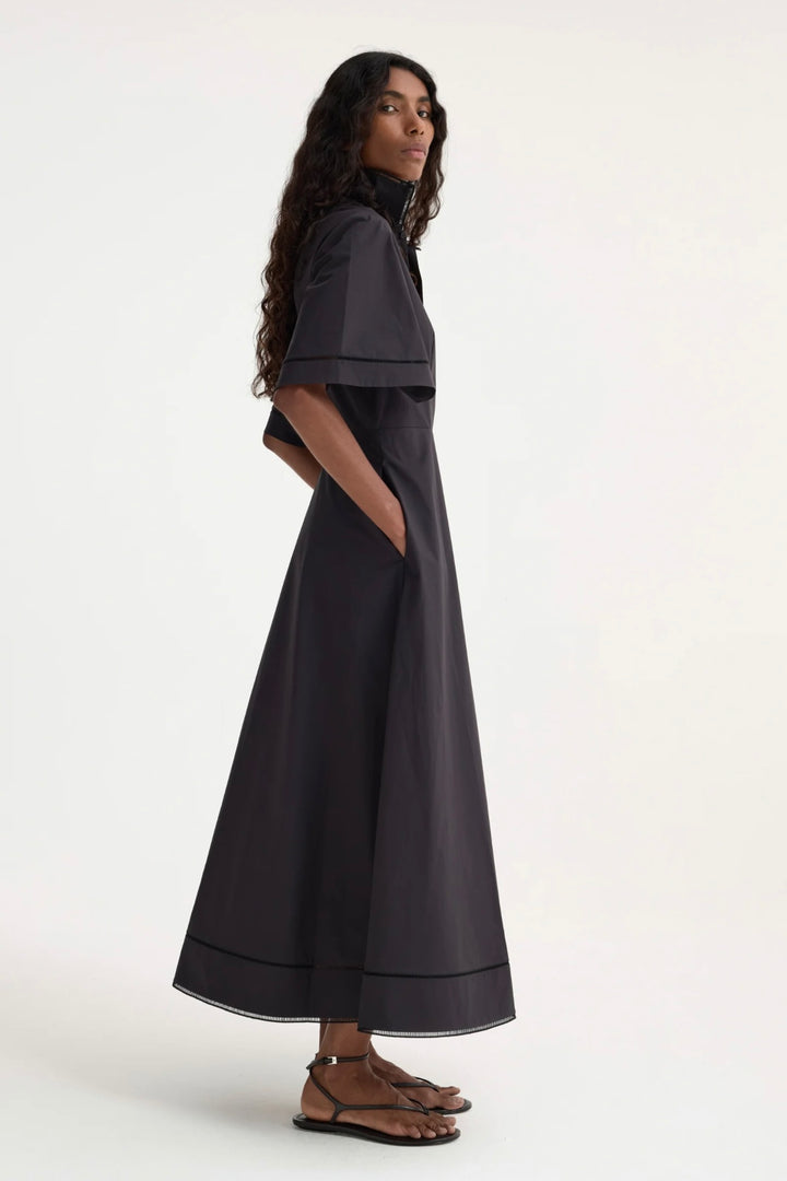 Róhe - Ladder embroidered poplin dress