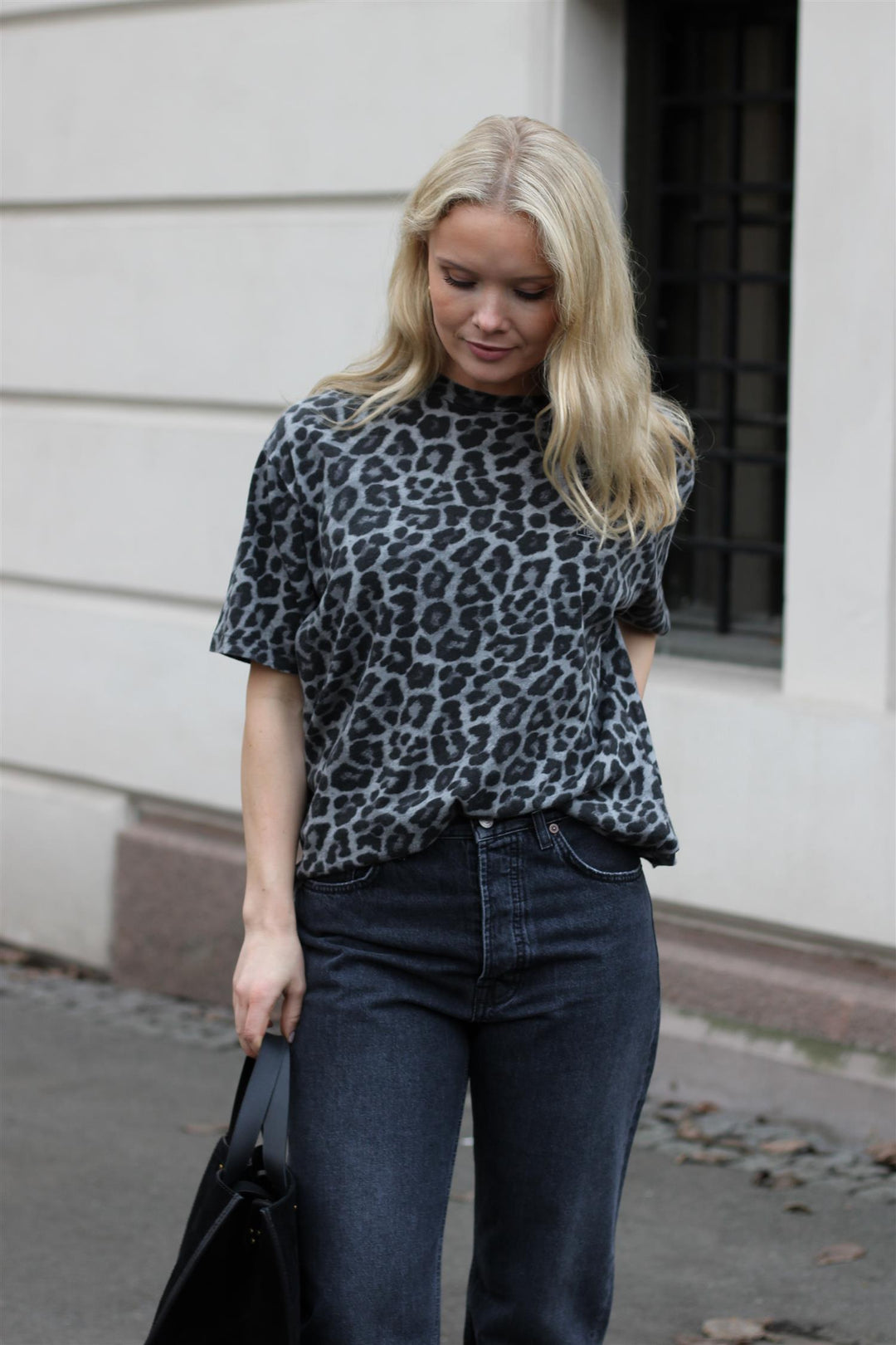Anine Bing - Cohen Tee grey leopard
