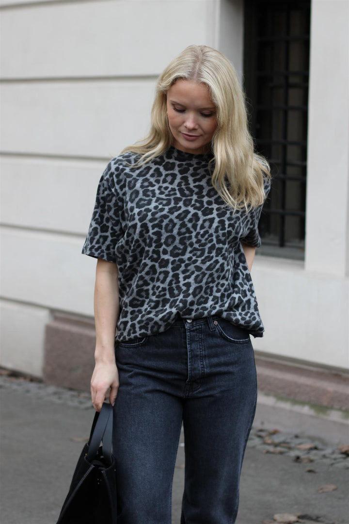 Anine Bing - Cohen Tee grey leopard