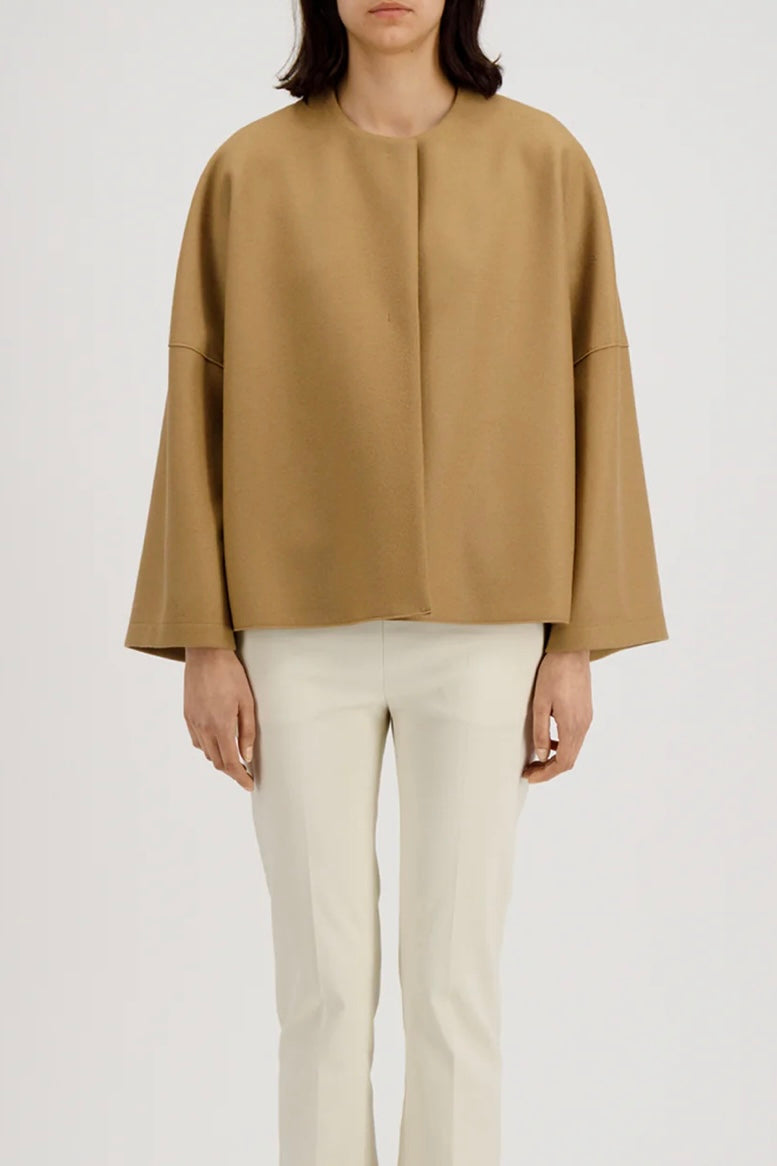 Harris Wharf - Women	collarless cape cashmere blend