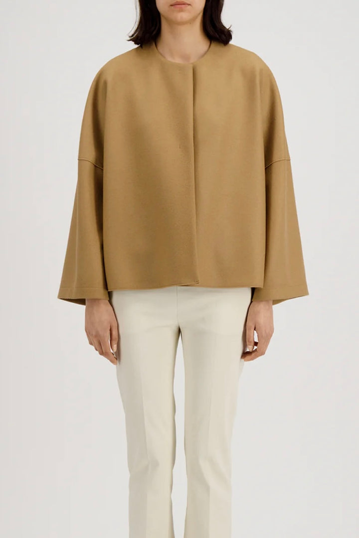 Harris Wharf - Women	collarless cape cashmere blend