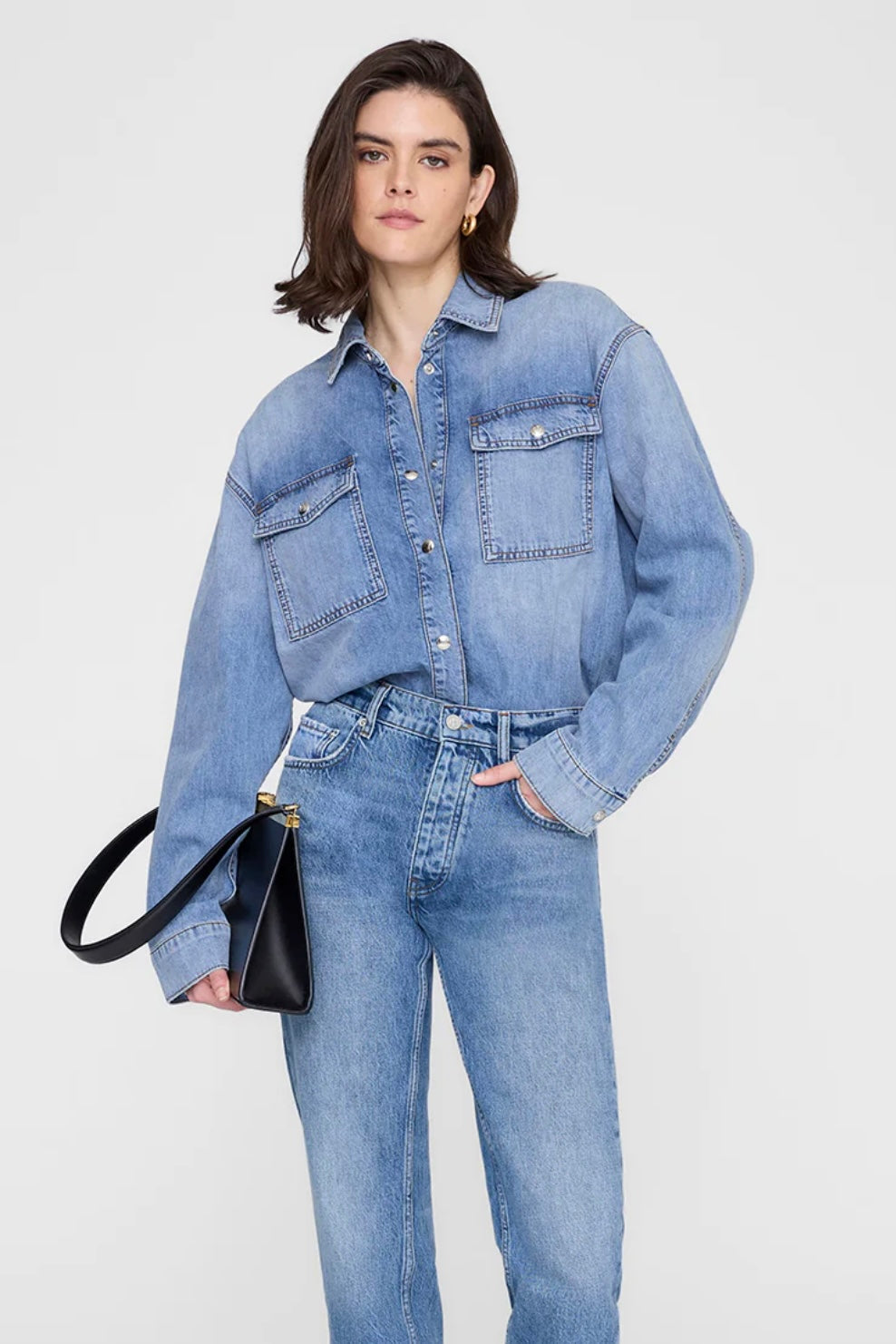 Anine Bing - Paxton Shirt Tidal Blue