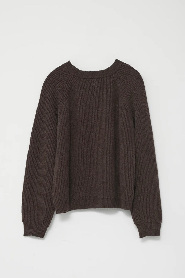 Af Agger - Shetland Wool Large Rib Long Sleeve Jumper