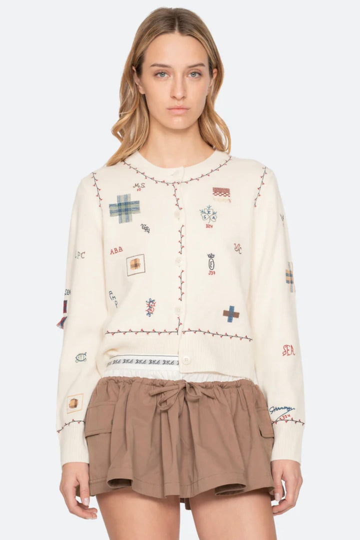 Sea NY - Claira Emb Knit Cardigan