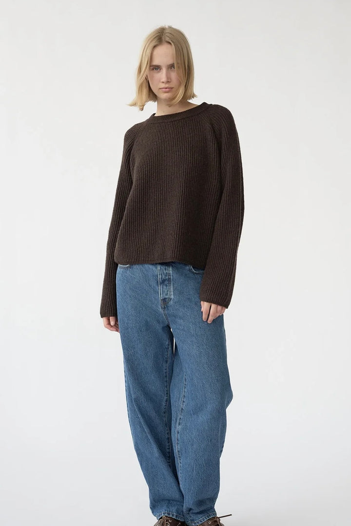 Af Agger - Shetland Wool Large Rib Long Sleeve Jumper