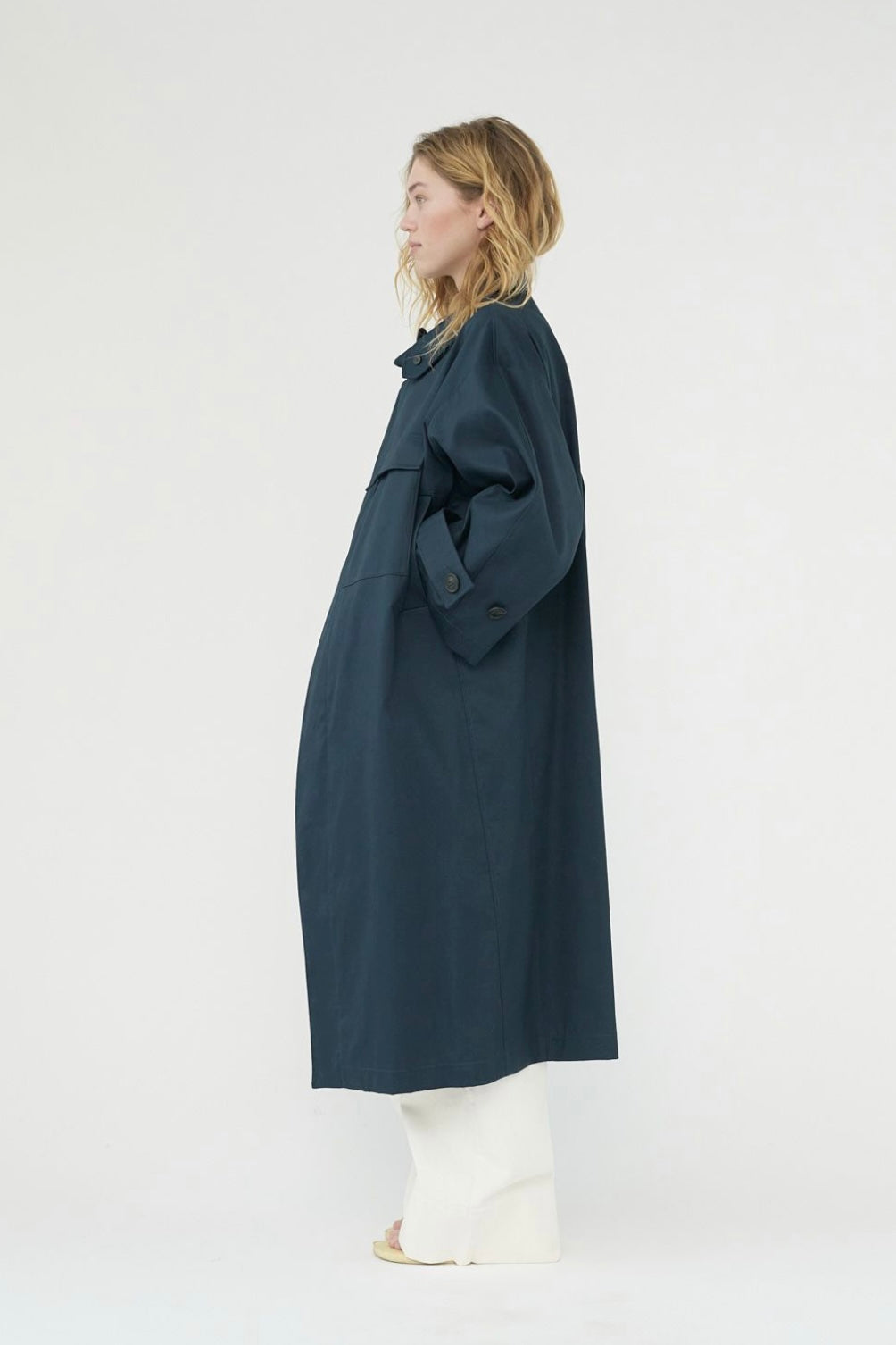 Af Agger - Water Resistant Trench Coat - Navy