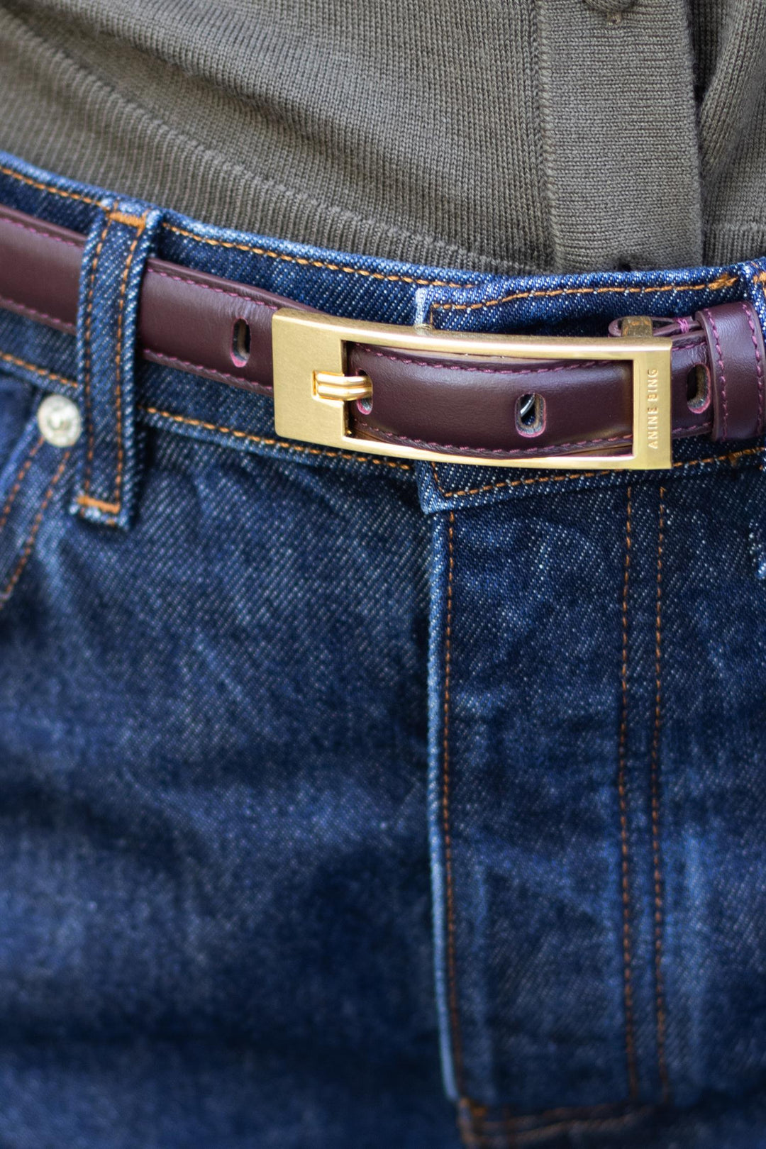 Anine Bing - Elly belt smooth leather