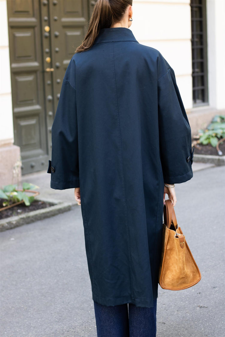 Af Agger - Water Resistant Trench Coat - Navy