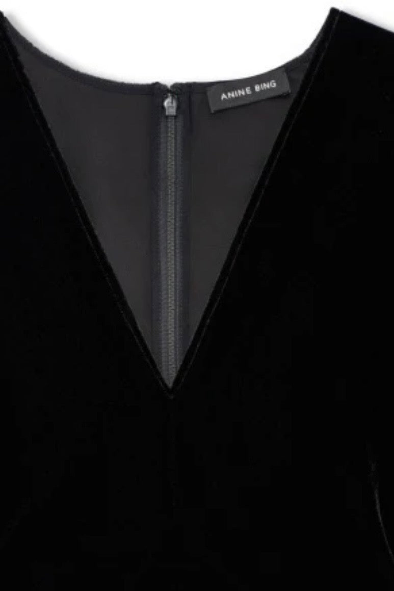 Anine Bing - Zadig top black velvet
