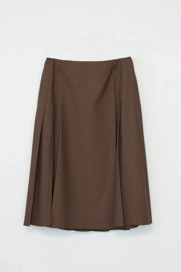 AF Agger - Tropical wool pleated skirt
