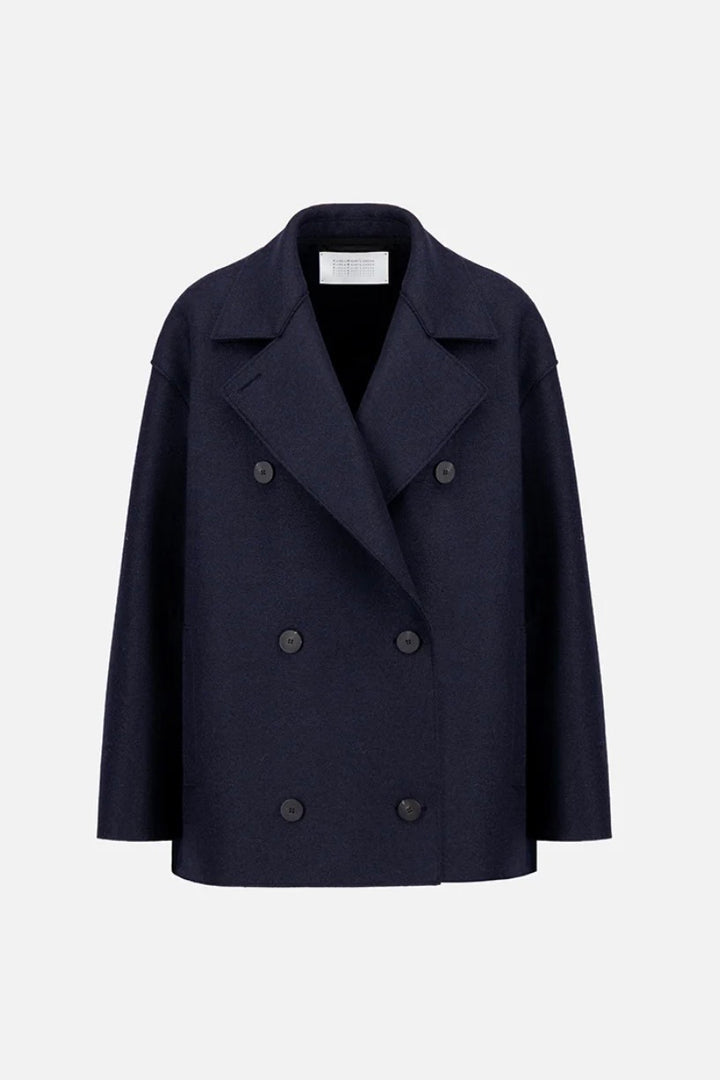 Harris Wharf London - Woman oversized peacoat pressed wool