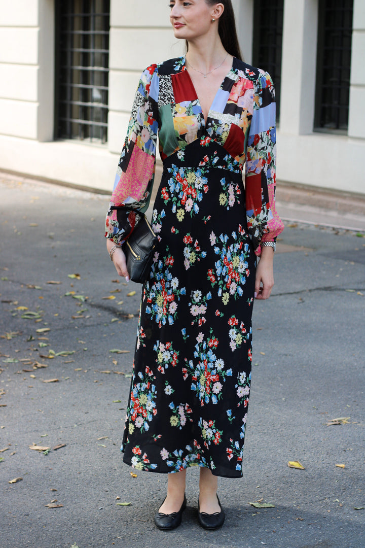 Rixo - Kaila Dress Amelia Patchwork Mix Multi