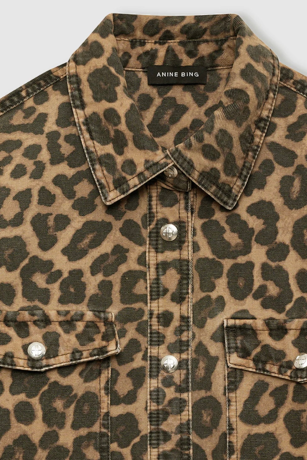 Anine Bing - Paxton Shirt black and brown leopard
