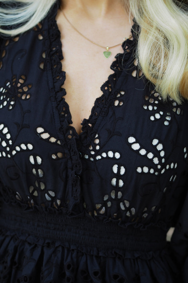 BYTIMO -  Broderie Anglaise Flounce Dress