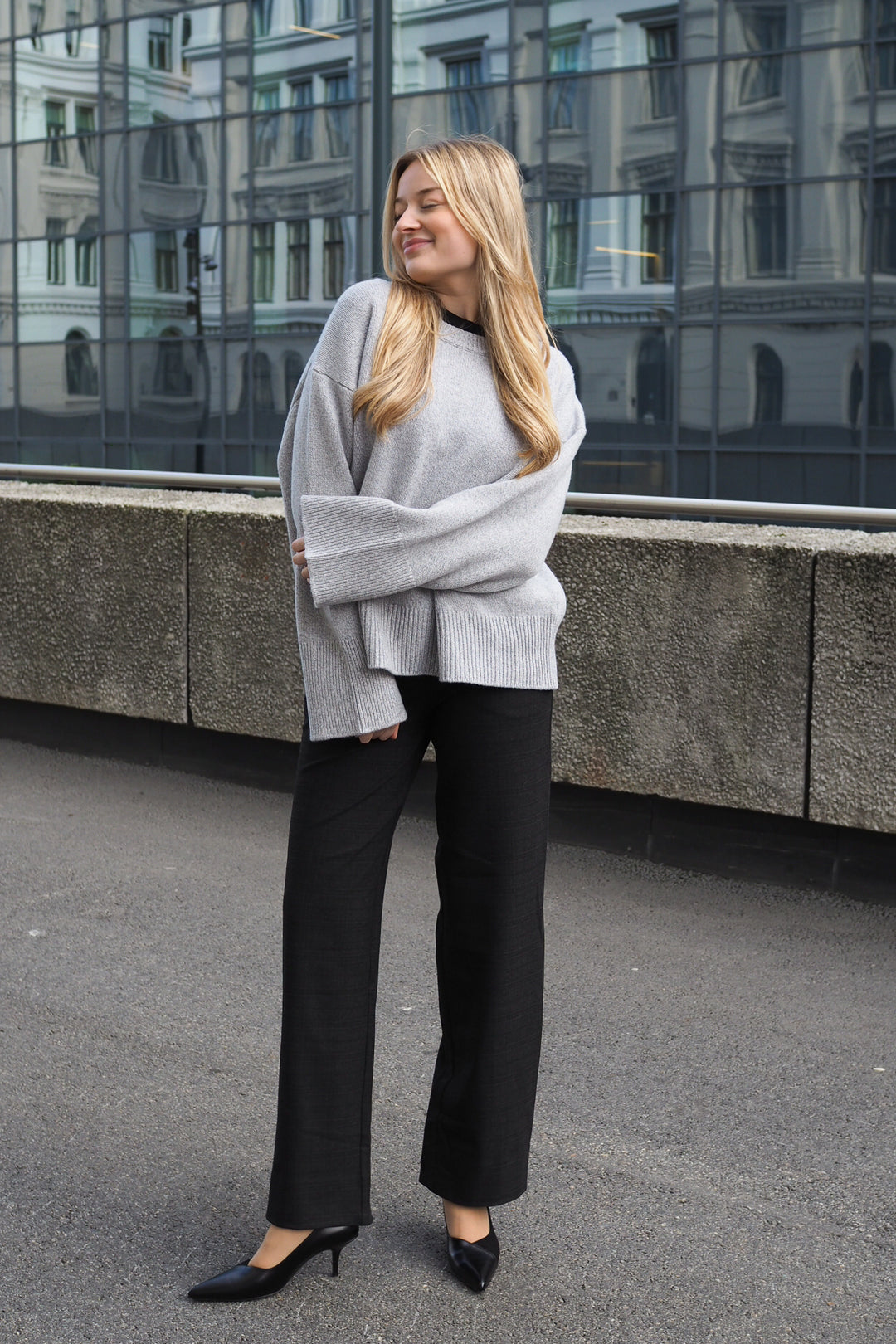 Dagmar - Wool Crewneck Light Grey