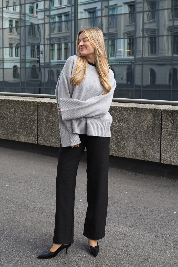 Dagmar - Wool Crewneck Light Grey