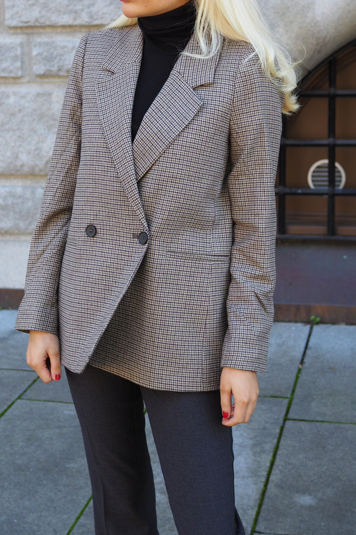 Anine Bing Madeleine Blazer - Mini Houndstooth