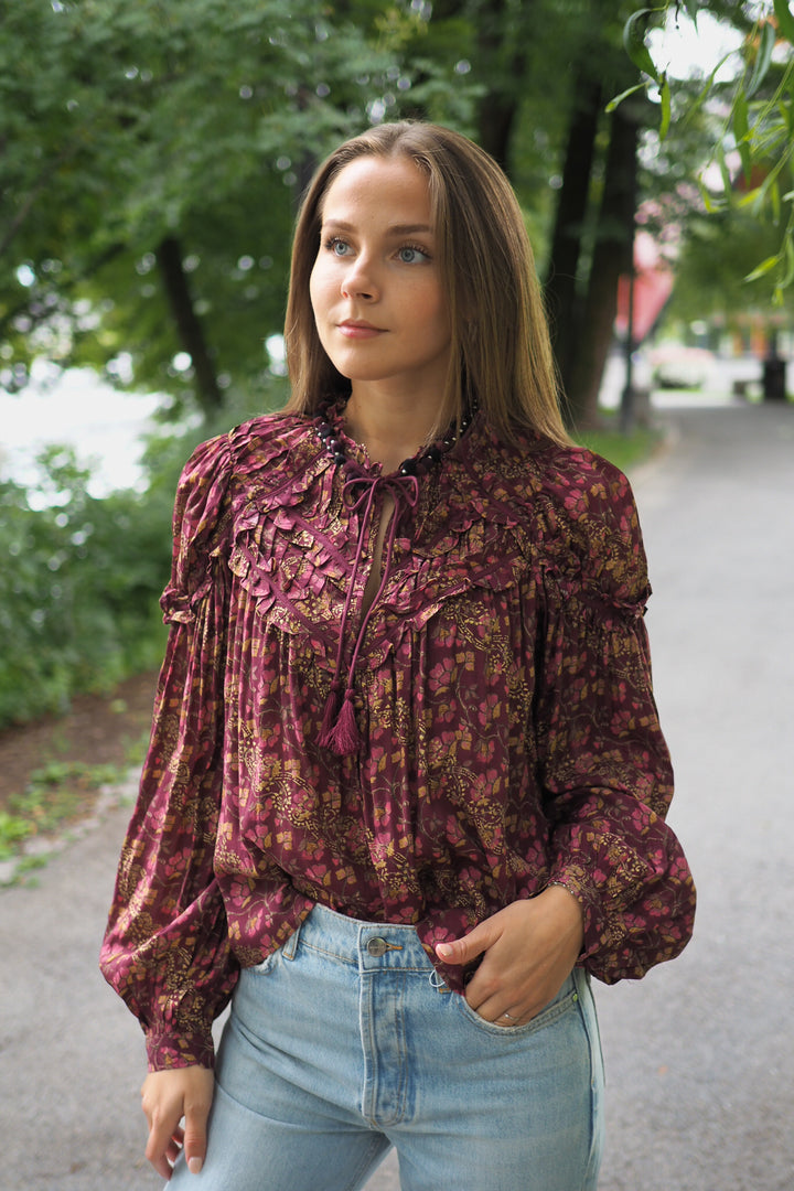 Sea NY - Giulia Print l/slv button down top