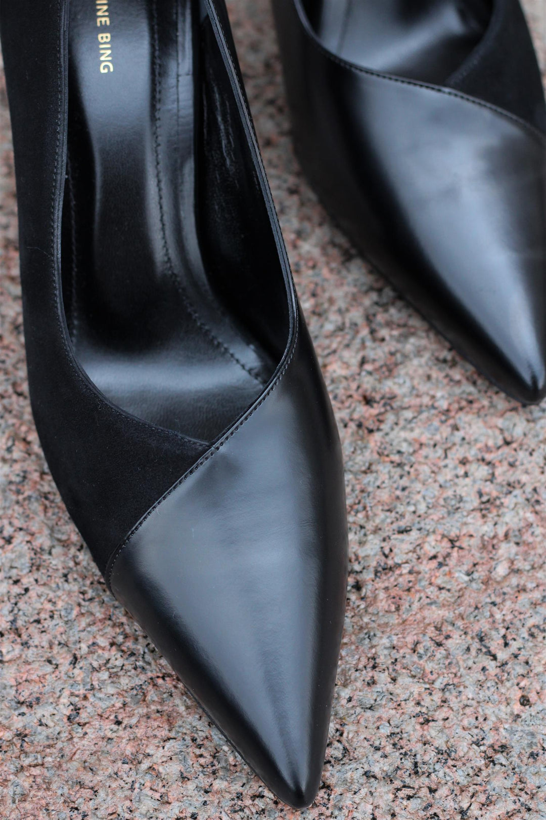 Anine Bing - Devon Pumps high shine and matte black