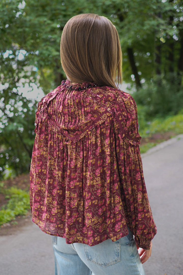 Sea NY - Giulia Print l/slv button down top