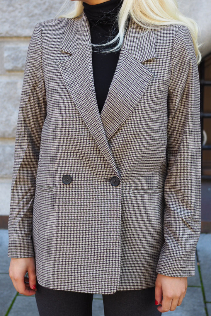 Anine Bing Madeleine Blazer - Mini Houndstooth