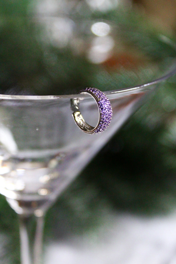 Tom Wood Ear Cuff Thick Violet Silver