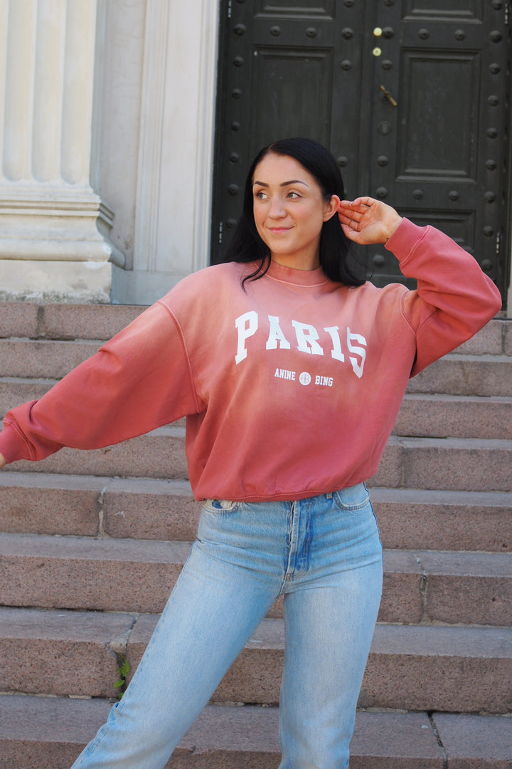 Anine Bing - Jaci Sweatshirt Paris washed faded terracotta