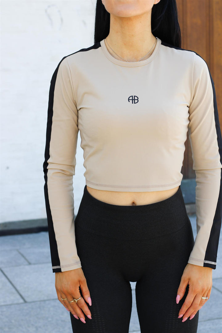Anine Bing Sport - Roxie top - tan and black