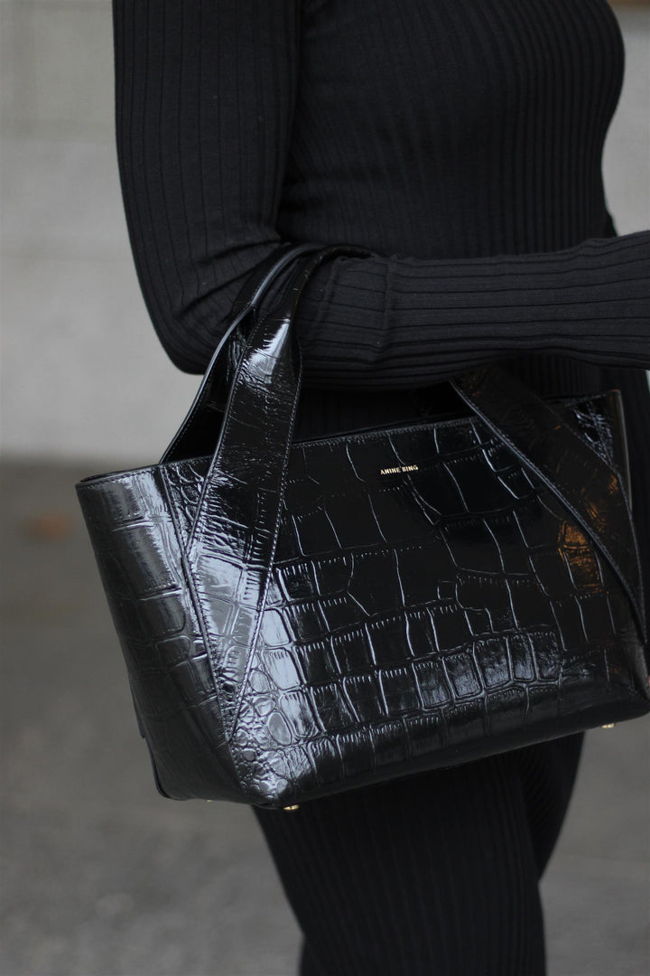 Anine Bing - Maya Tote Black Embossed
