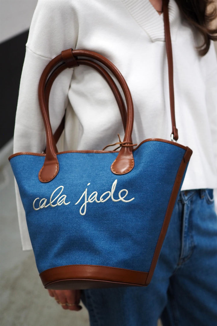 Cala Jade - Sandhi Blue Jeans Tote Bag