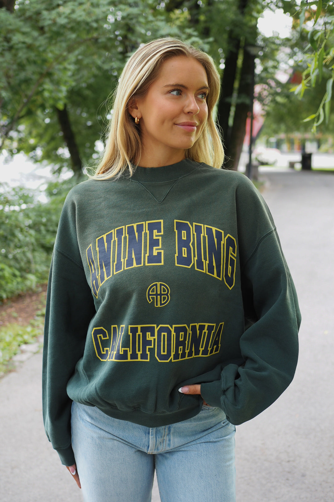 Anine Bing - Jaci Sweatshirt California washed faded green
