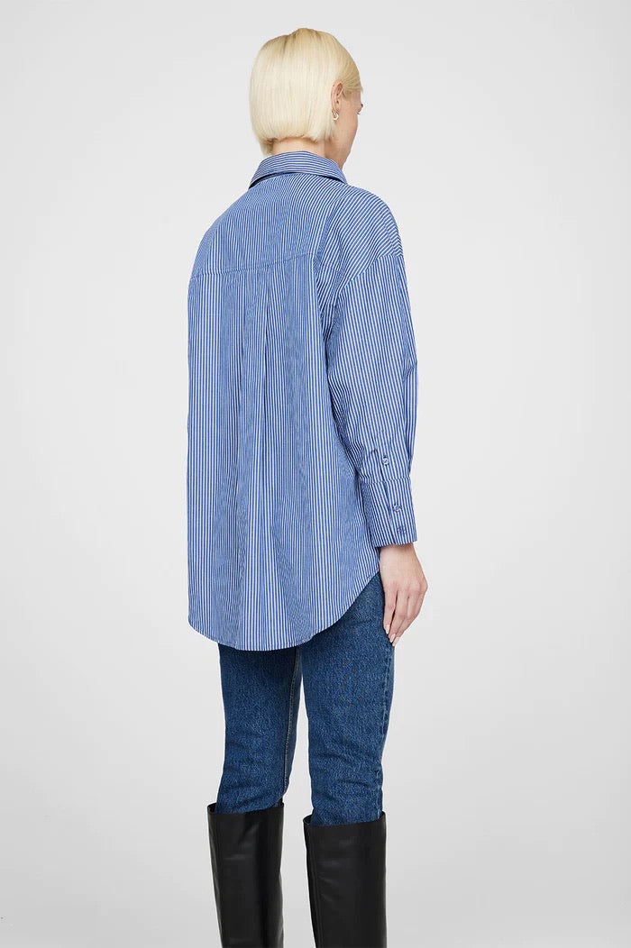 Anine Bing - Mika Shirt blue and white