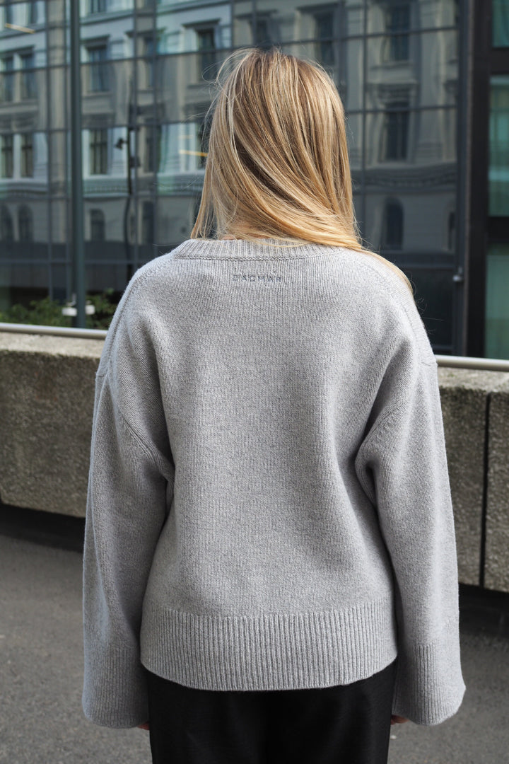 Dagmar - Wool Crewneck Light Grey