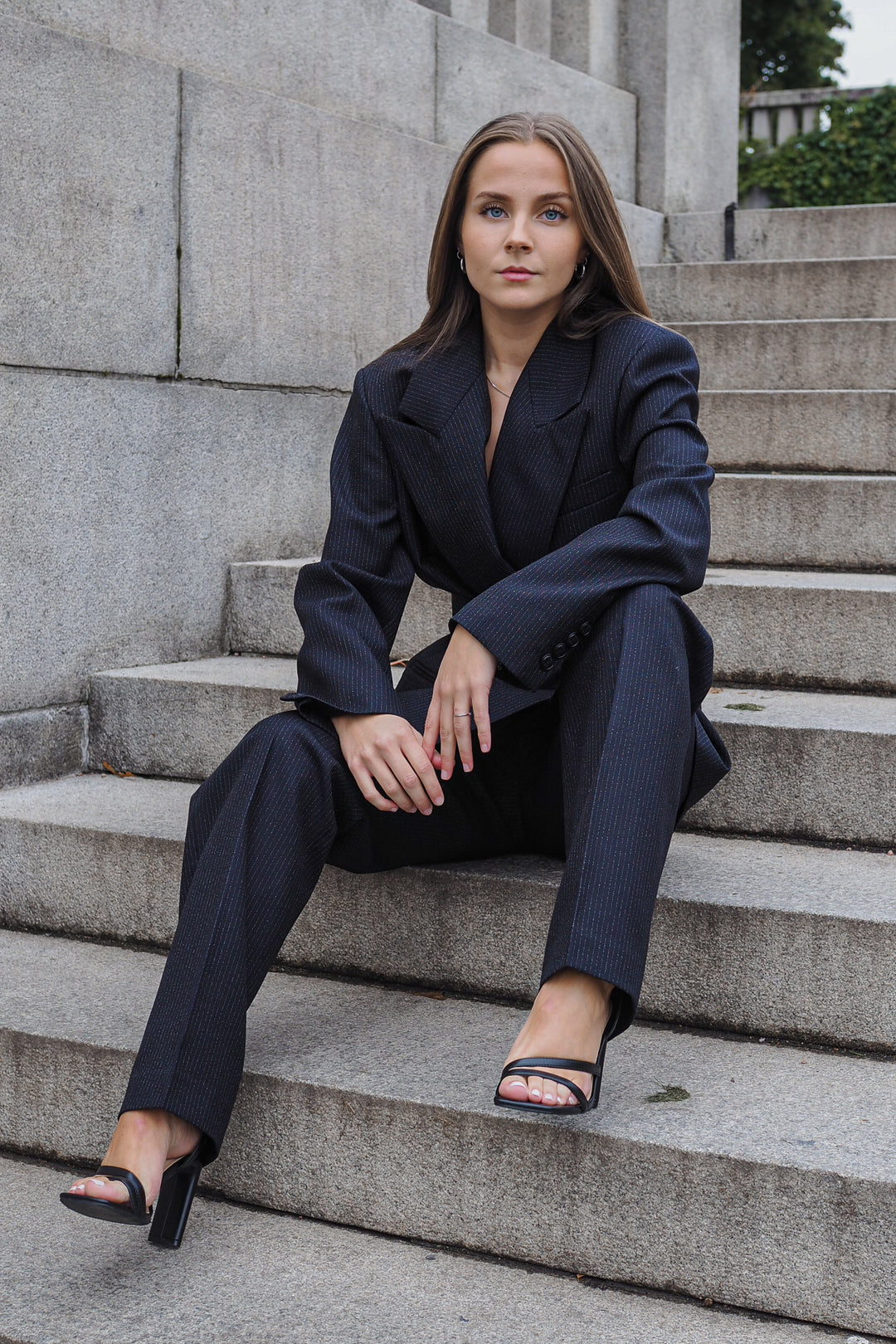 Róhe - Double breasted pinstripe blazer