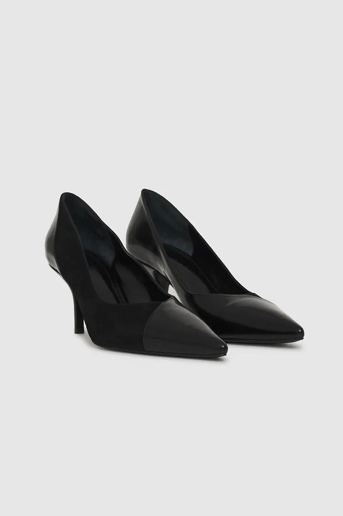Anine Bing - Devon Pumps high shine and matte black