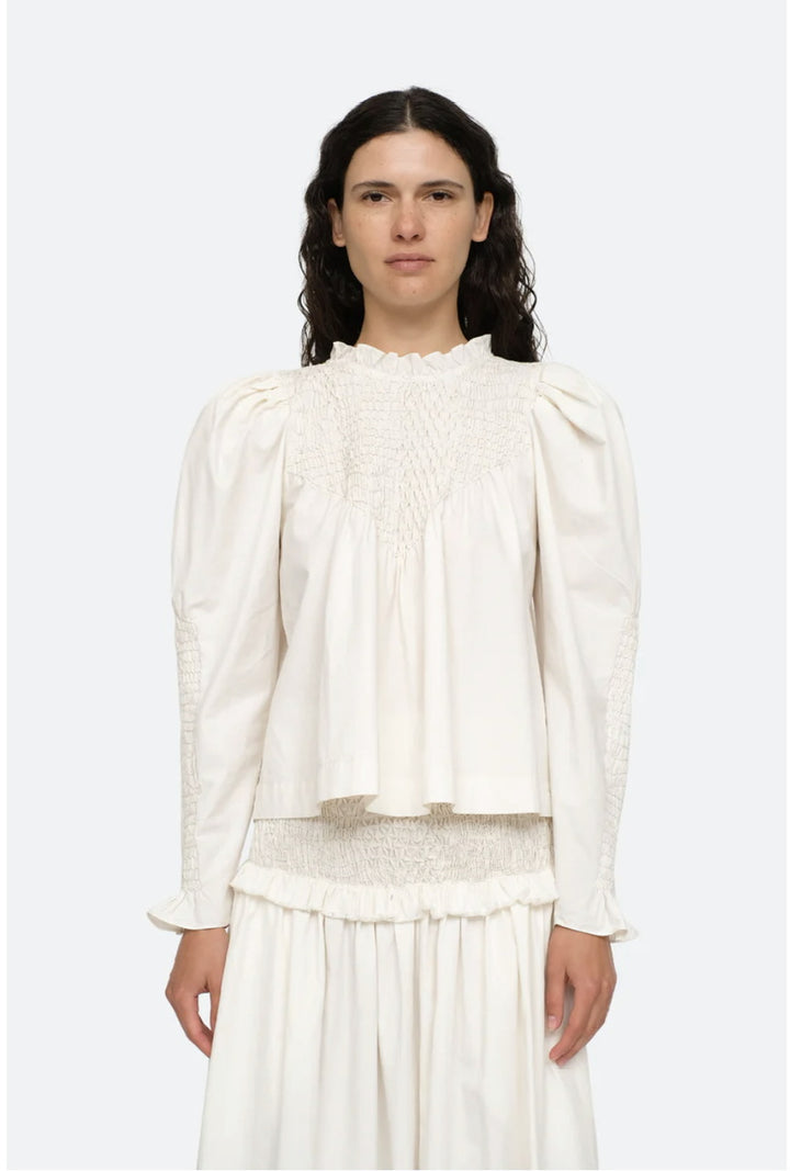 Sea NY - Casey Hand Smocked l/slv top