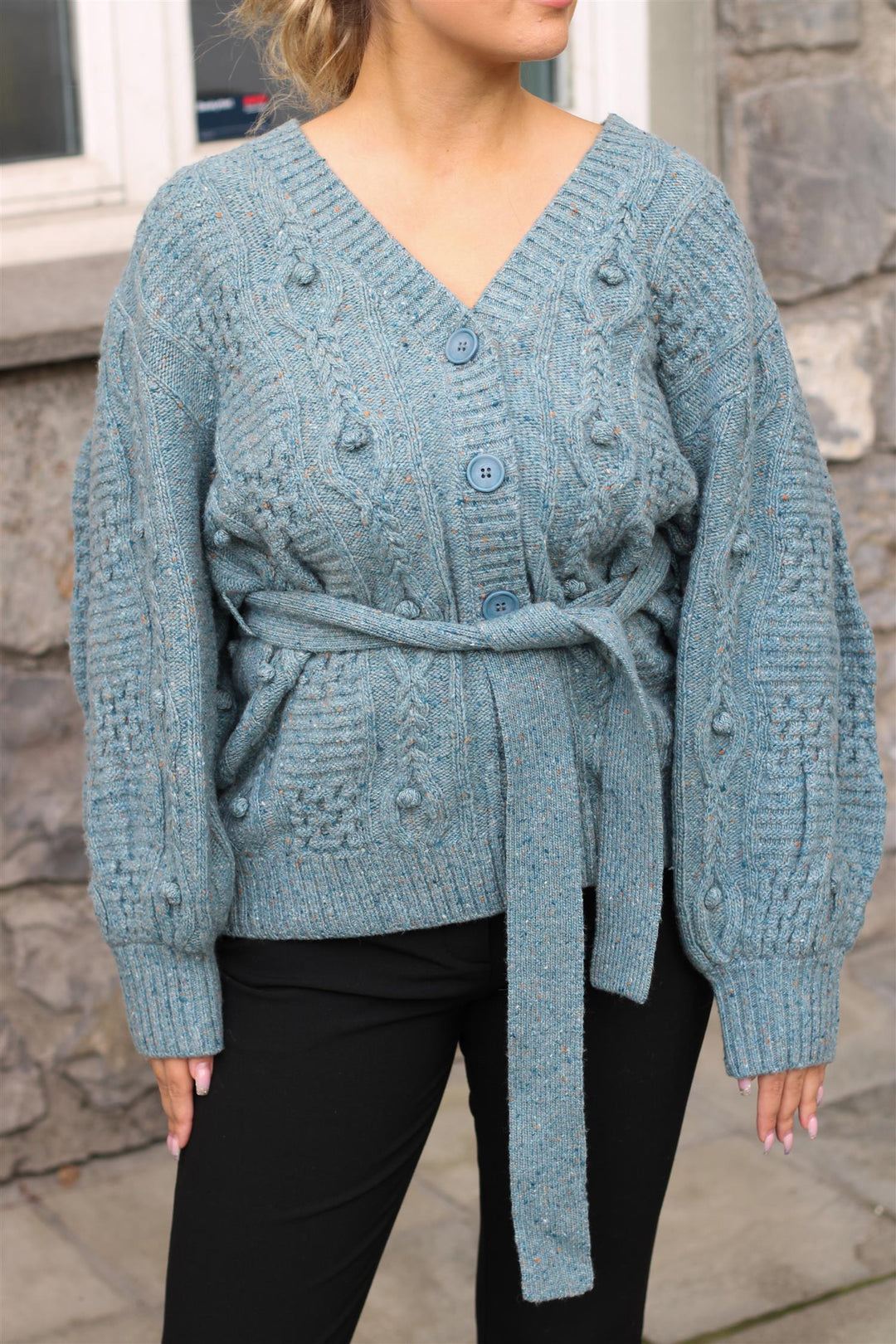 SEA NY - Polly Popcorn Cable Cardigan