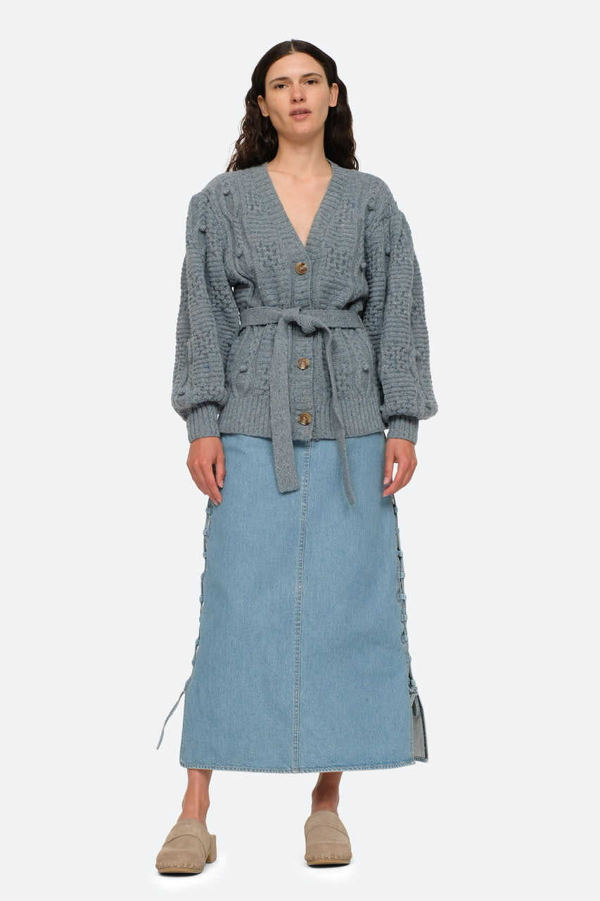 SEA NY - Polly Popcorn Cable Cardigan