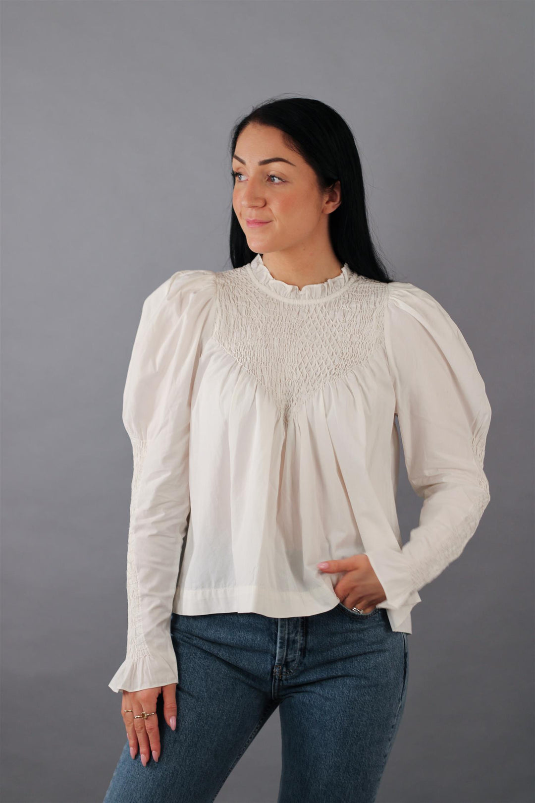 Sea NY - Casey Hand Smocked l/slv top