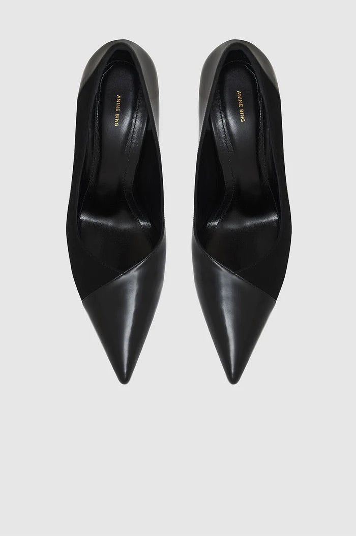 Anine Bing - Devon Pumps high shine and matte black