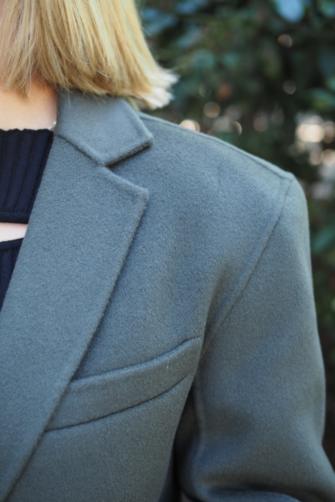 Anine Bing - Quinn olive cashmere