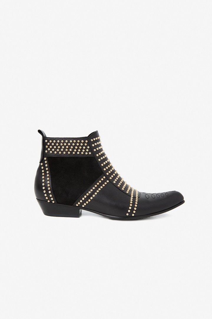 Anine Bing Charlie boots gold studs
