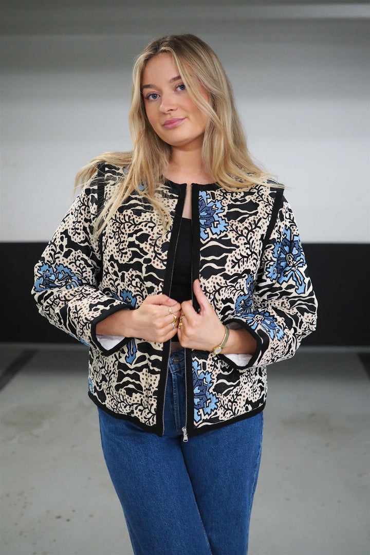 Sea NY - Haley Velvet Embroidery Quilted Jacket