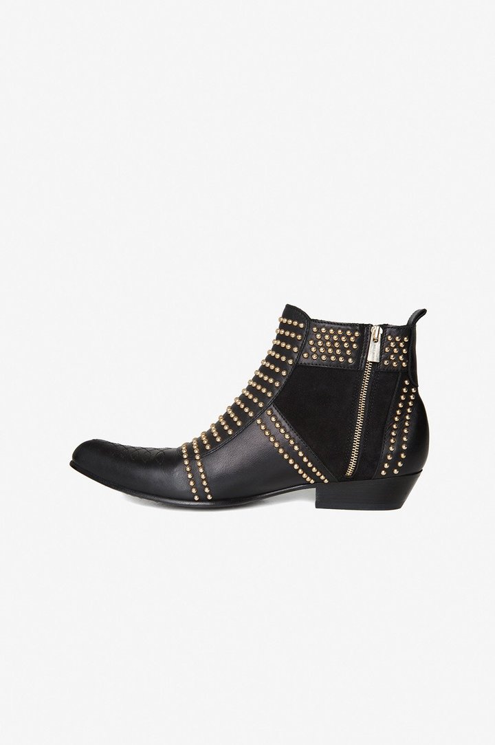 Anine Bing Charlie boots gold studs